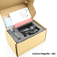 Tactical 3X22mm Magnifier Prism Scope with Aluminum Housing Quick Release Mount 380g for Hunting