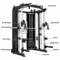 Zoshine – Équipement de musculation à domicile le plus vendu : Machine à squats, Smith Machine et Crossover à câbles pour l'entraînement de musculation, avec rack de gym à câbles intégré
