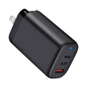 Teknologi Baru Steker US EU UK Charger GaN 65W Dinding Usb C Adaptor Pengisi Daya Pd untuk Iphone untuk Macbook Pro