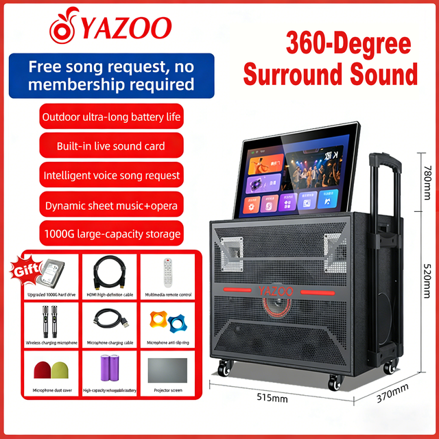 YAZOO M10 Portable Outdoor Karaoke Projector Speaker