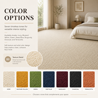 Wand-zu-Wand-Teppich für Hotels, Einfarbig, Geschnittener Flor, Jacquard-Gewebt, Plüsch-Nylon, Modernes Puzzle-Muster, Fleckresistent