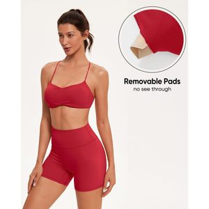 Sports <b>Bras</b> For Women Crisscross Straps <b>Open</b> Back Yoga Breathable Gym Workout Top - Product Image 3