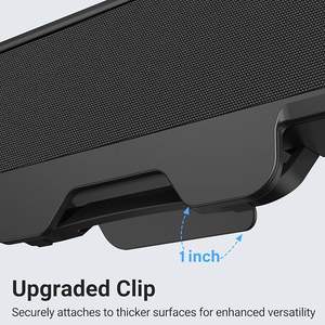 INGA Computer Speakers for USB <b>Plug</b> Play Desktop Speakers LED <b>Light</b> Battery Easily Clamp Monitor Loud Stereo Bass Plastic - Product Image 6