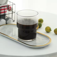 Verres à boire en verre fabriqués à la main en usine, pour le thé, le jus, l'eau, les boissons, verre à double paroi, tasse à café réutilisable