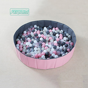 Feiqitoy personalizable interior suave Playfoam Ball Pit <span class=keywords><strong>Casa</strong></span> Redonda blanca para bebés y niños - Product Image 1