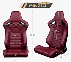 Прямая Продажа с завода, гоночное сиденье из углеродного волокна, красное автомобильное сиденье, розовое красное кресло, фиолетовое - Product Image 4