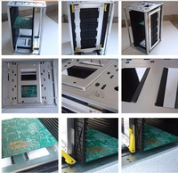Support de rangement pour circuits imprimés, support de magazines en plastique réglable, SMT ESD antistatique, certifié CE, fond en métal, 50 emplacements pour circuits imprimés pour ligne de circuits imprimés