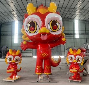 Thương Mại Ngoài Trời Sợi Thủy Tinh Giáng Sinh Trang Trí Lớn LED Ánh Sáng Đứng Nhựa Phim Hoạt Hình Nhân Vật Yêu Tinh Bức Tượng Nhỏ Cho Bán - Product Image 4