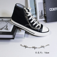 Olian Pendentif personnalisé Décorations de chaussures en métal Lacets à chaîne en strass bling Accessoires à chaîne en métal pour baskets