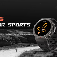 DM58 GPS Sporthorloge voor zwemmen in het zwembad, 5ATM waterdicht, GNSS positionering, hartslagmeter, SpO2, slaapmonitor, fitness polshorloge