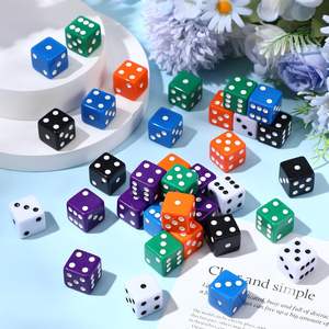 หมายเลข19 19มม. สีขาวพื้นหลังสีดำจุดของเล่นอะคริลิกโค้งมนชิปลูกเต๋าโลโก้ที่กำหนดเองขนาด16มม. สำหรับเกมกระดานอุปทานข้ามพรมแดน - Product Image 5