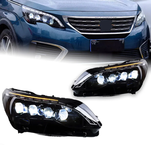 2 Fari Anteriori per <span class=keywords><strong>Peugeot</strong></span> <span class=keywords><strong>3008</strong></span> 5008, Fari LED 2017-2020, Luci Diurne, Indicatori di Direzione, Abbaglianti, Occhio d'Angelo, Proiettore per 4008 5008 - Product Image 1