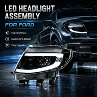 Conjunto de Faros LED BK para Ford Ranger T6 2012-2014, Proyector DRL, Actualización Plug and Play
