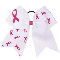 Accessoires pour cheveux d'enfants, serre-tête fait main pour la Journée mondiale de sensibilisation au SIDA, nœud pour cheveux d'enfants de 7 pouces de couleur rose, ruban rouge