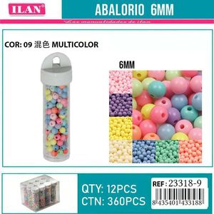 Ilan Abalorio Perline multicolori da 6 mm per la creazione di gioielli e forniture per la creazione di gioielli - Product Image 3