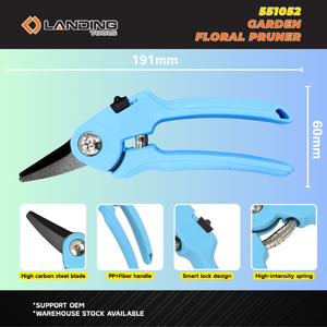 Tijeras de Podar de Acero al Carbono 551052, Podadora Floral de Jardín, Hoja de Acero con Alto Contenido de Carbono de 6 mm, Bloqueo de Seguridad, 191 mm, Recorte Floral, Bricolaje, FSC - Product Image 2