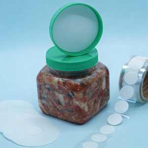 สติกเกอร์วาล์วแบบติดเอง วาล์วระบายอากาศทางเดียวสำหรับบรรจุภัณฑ์กาแฟ วาล์วตรวจสอบความสดพร้อมเยื่อซิลิโคน - Product Image 4