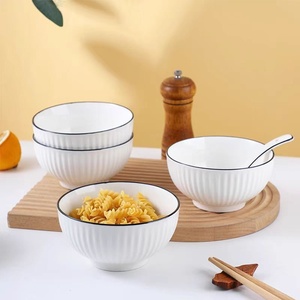 Serie di Stoviglie in Ceramica da 4,5 Pollici per Uso Domestico, Ciotole Personalizzate Monouso per Riso, Zuppa e Dessert - Product Image 4