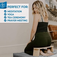 Chaise de méditation Banc Seiza réglable sans jambes Tabouret à genoux