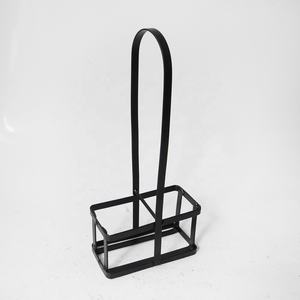 170 ml 2 pièces Mini bouteille en verre pour huile <span class=keywords><strong>de</strong></span> cuisson et <span class=keywords><strong>vinaigre</strong></span> avec support d'affichage noir - Product Image 2