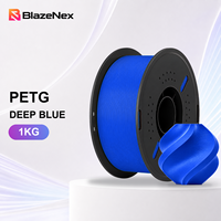 Filament d'impression 3D BlazeNex PETG bleu 1,75 mm 1 kg, faible tendance à la torsion, résistant aux chocs, forte adhérence des couches pour l'impression de modèles FDM