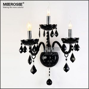 Lámpara de Techo de Cristal Negro de Lujo MEEROSEE, Araña de Cristal de <span class=keywords><strong>Murano</strong></span> K9 de Alta Calidad China, Iluminación para Hoteles MD1003 - Product Image 6