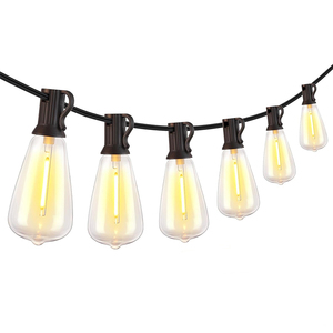 Solar al aire libre en iluminación de vacaciones jardín alimentado Led Edison bombilla Cadena de luz - Product Image 1
