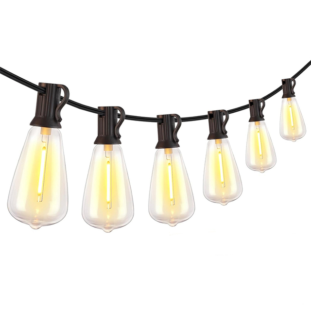 Solar Outdoor in Holiday Lighting Garden Powered Led Edison Bulb String Light