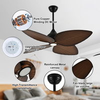 Offre Spéciale 52 pouces vent naturel à faible bruit salon télécommande 6 choix de vitesse LED ventilateur de plafond avec lumière