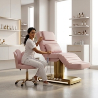 Tables de massage, lits et chaises en cuir réglables pour soins du visage, maquillage, manucure, salon de beauté, spa – Lits de luxe électriques pour maquillage et massage