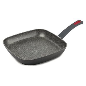 Bistecchiera de Aluminio Antiadherente (28x28cm) VIVÀ Gris y Rojo 2259 - Product Image 1