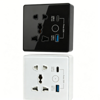 Tuya Wifi Akıllı Anahtar, USB Type-C Hızlı Şarj QC3.0 Girişli Akıllı Anahtar, Alexa, Google Home, Yandex Sesli Kontrol ile Çalışır