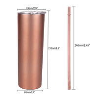 Gobelets en vrac de 20oz tasses à café de voyage isolées à double paroi gobelets en acier inoxydable enduits de poudre durables