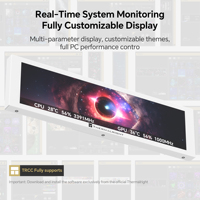 Thermalright TV9.16 LCD blanco Panel  IPS 9.16 pulgadas pantalla maestra CPU / GPU temperatura para computadora de juegos