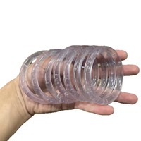 أساور زجاجية فنية بالجملة بتصميم حجر اليشم الأخضر الاصطناعي متعدد الألوان مقاس 10 مم