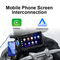 Enregistreur de conduite de moto de 5.5 pouces écran tactile AHD caméra sans fil Carplay et Android stéréo étanche automatique pour moto
