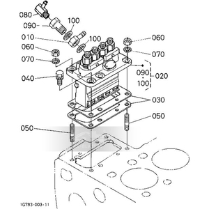1k012-51012 phun nhiên liệu bơm phù hợp cho Kubota V3600 động cơ m8200 M9000 máy kéo - Product Image 3