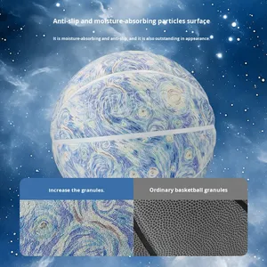 Ballon de <span class=keywords><strong>basket</strong></span>-ball n°7/n°6, haute élasticité, résistant à l'usure, pour adultes, intérieur/extérieur, entraînement professionnel, en PU, absorbant l'humidité - Product Image 2