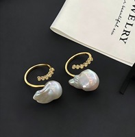 Серебряное кольцо с изогнутым барочным жемчугом, уникальный нишевый дизайн, 11-13 мм, единственный в своем роде натуральный барочный жемчуг, женское украшение