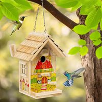 Kit de nichoir à oiseaux moderne à faire soi-même, nichoir en bois pour l'intérieur/l'extérieur, artisanat pour adultes, à suspendre pour le jardin