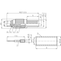 Connecteur coaxial MMCX-C-J1.5 Connecteur mâle MMCX pour câbles RG316 RG174