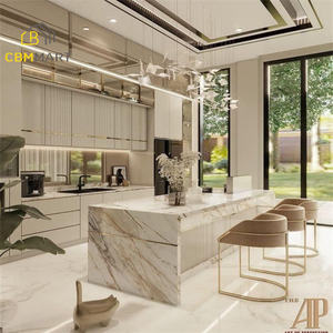 Cbmmart hiện đại tủ bếp có độ bóng cao kết thúc nhà bếp bằng đá cẩm thạch Countertop lưu trữ tủ bếp đặt - Product Image 3