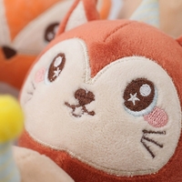 Peluche Kawaii Renard Orange, Jouet en Peluche Rond Doux, Animal en Peluche Écologique en Polaire, Coussin Mochi en Coton PP, Cadeau pour Enfants, Décoration Maison
