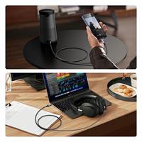 UGREEN CM450 Aux a USB Tipo C a 3,5mm Cable de Audio Jack 1M USB C a TRRS Auriculares Adaptador de cable estéreo para coche Mic HiFi Compatible