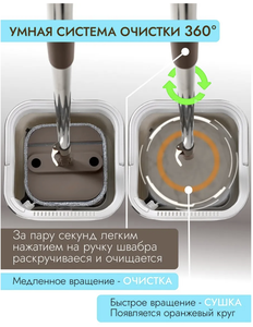 Serpillère intelligente TiZiTOM avec essoreuse et seau télescopique pour le marché russe - Product Image 6