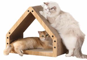 Casa de gato de fieltro universal para árbol de gato de cuatro estaciones moderna con tablero de garra vertical cama sofá juguete para rascar para gatos y perros - Product Image 2