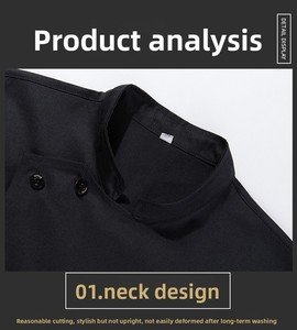 Uniformes <span class=keywords><strong>de</strong></span> <span class=keywords><strong>chef</strong></span> <span class=keywords><strong>de</strong></span> cuisine à manches longues en maille respirante avec logo personnalisé pour hommes et femmes - Product Image 3