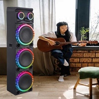 Nuevo altavoz multifunción de 3*10 pulgadas para DJ Party Karaoke con iluminación LED RGB y comunicación auxiliar