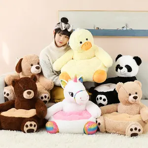 Baby Seat Sofa Plush Soft Animal Shaped Unicorn Bear Panda Ride on Toy Comfortable Couch Sofa Chair for Toddler Baby Children