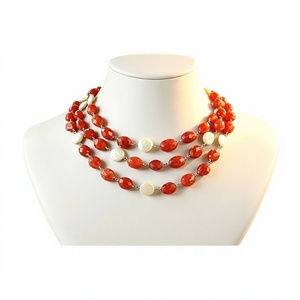 Collier scintillant en argent sterling 925 Collier de pierres précieuses en perles fines - Product Image 1